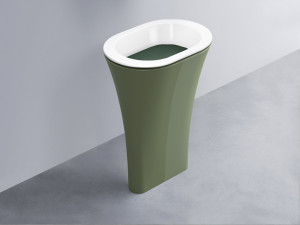 AMLA65-BL+AMPILO-MU+AMCOLO-AG Раковина Amedeo Ovale отдельностоящая cielo Enjoy + Amedeo