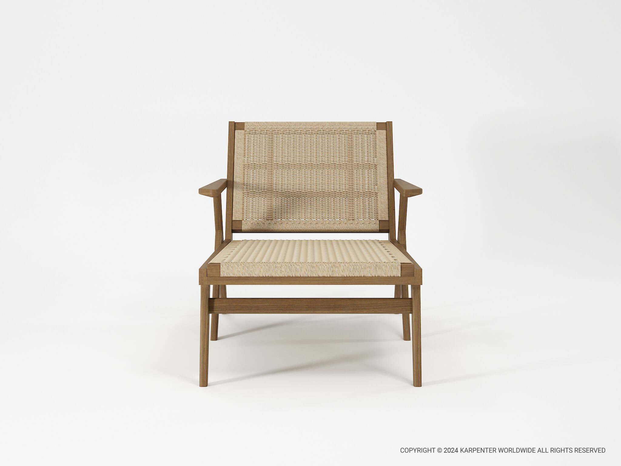 Садовая кровать из тикового дерева с подлокотниками KARPENTER Tribute Outdoor ARCH-00116699 - Вид №1