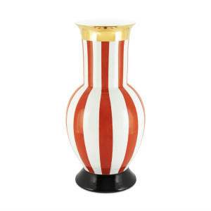 201132-WR ABHIKA ВАЗА GEO ПОЛОСЫ WHITE/RED