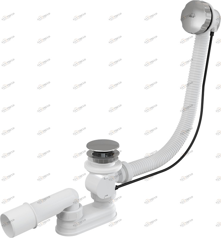 Сифон для ванны автомат, металл ALCAPLAST A55KM