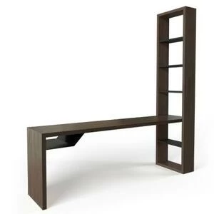 Стол рабочий с полками EcoComb, ясень в тонировке