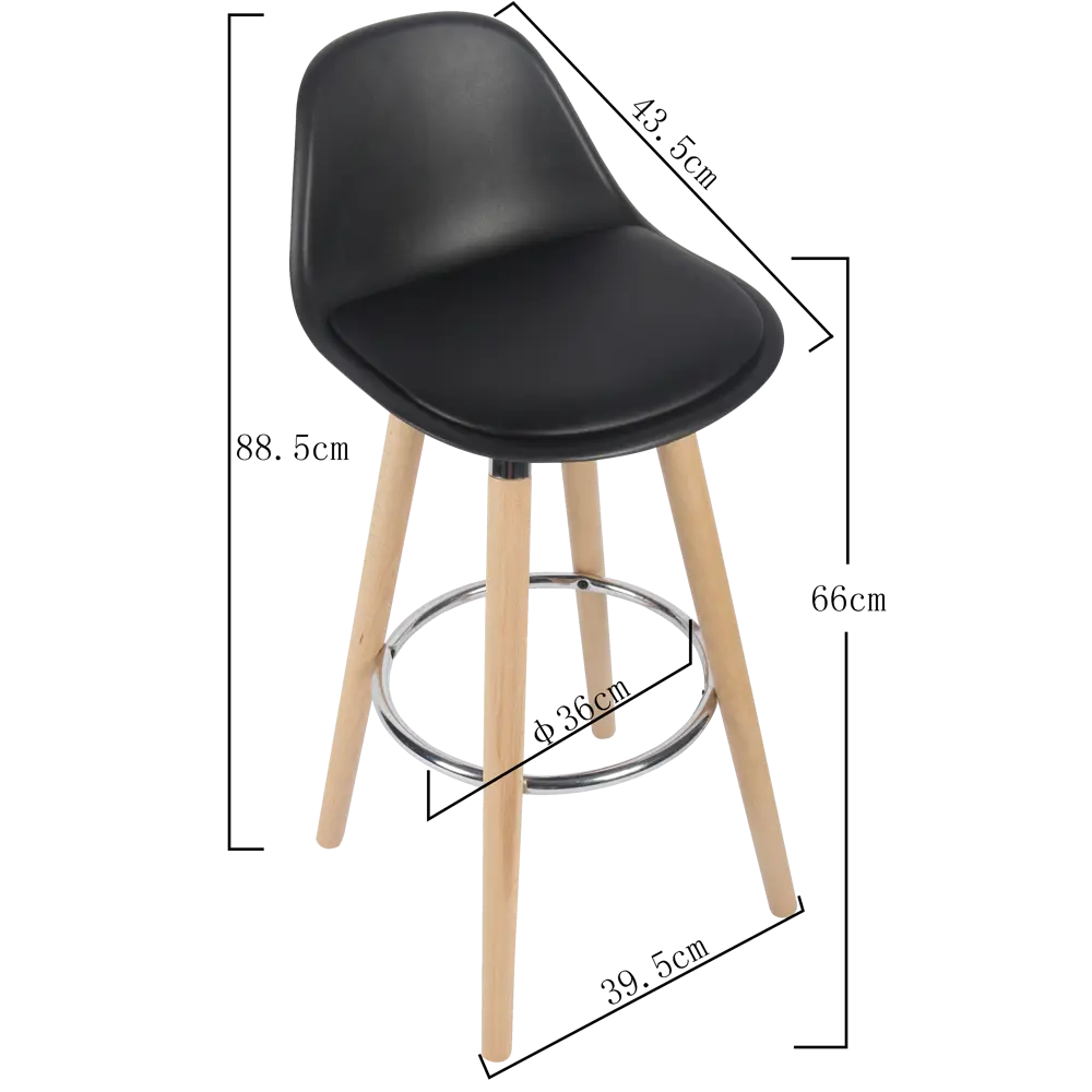 Сиденье для барного стула Delinia Орлеан 43.5x36 см цвет чёрный STLM-2164867 - Вид №3