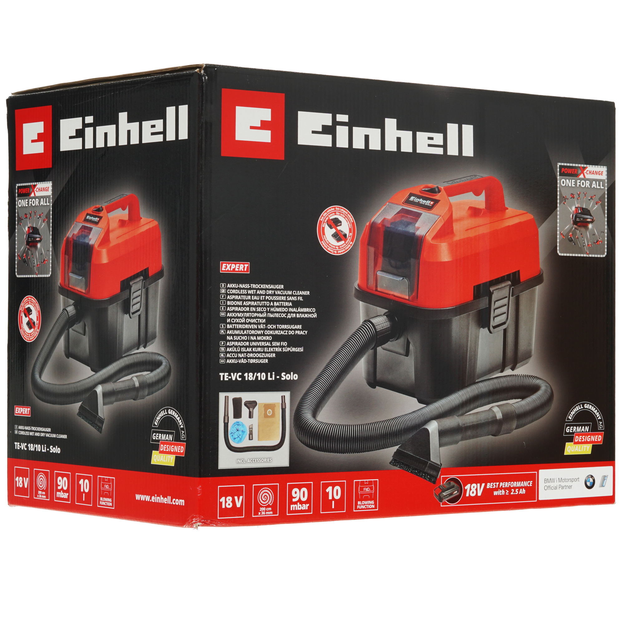 Строительный пылесос аккумуляторный Einhell PXC TE-VC 18/10 Li-Solo Power X Change 18V, Без ЗУ, Без АКБ 5308570 STDN-0142581 - Вид №13