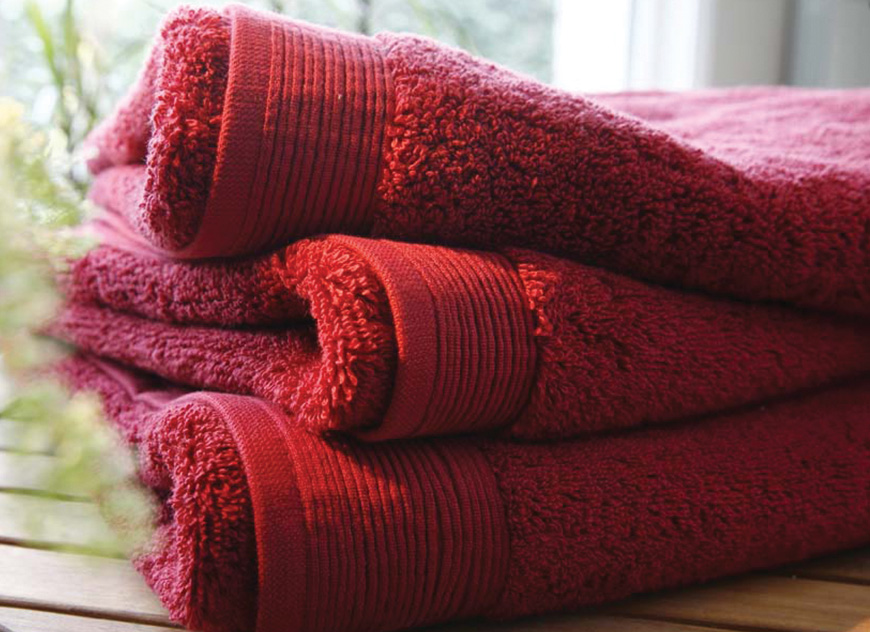 TOW_UNI_PI_150 Полотенце 100/150 piment красный хлопок 600гр/м3 Blanc des Vosges Santreyd 