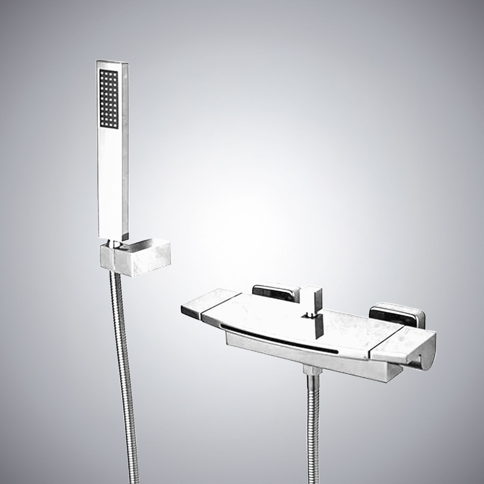 Смеситель для ванны с водопадом с 3 отверстиями и ручным душем Fontana Showers CEHEGÌN ARCH-00007128 - Вид №1