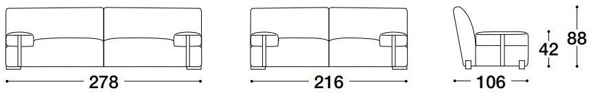 VOLPI Диван Luigi volpi Lv-21004.di2/.di3 - Вид №3