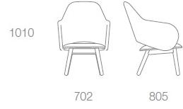 Albaplus Кресло на четырех ножках из ясеня с высокой спинкой Maui sun-id-1428105 - Вид №4