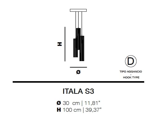 Светодиодный подвесной светильник из боросиликатного стекла Euroluce Lampadari Itala ARCH-00058271 - Вид №3