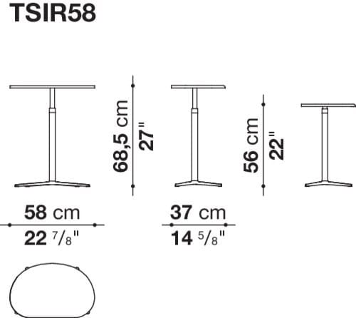 Журнальный столик из алюминия и дерева B&B Italia SIR VITO ARCH-00008796 - Вид №4