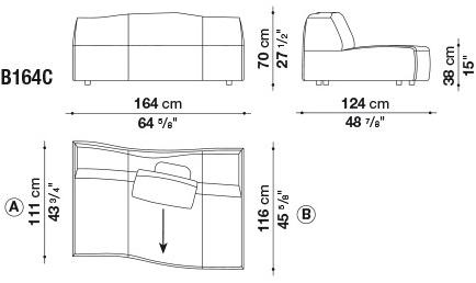 B&B Italia Модульный диван из ткани Bend sun-id-1452964 - Вид №11