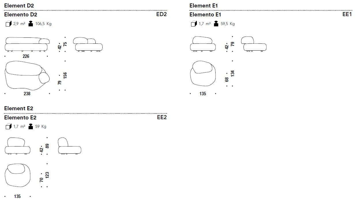 Модульный диван MOROSO PEBBLE RUBBLE ARCH-00033031 - Вид №27