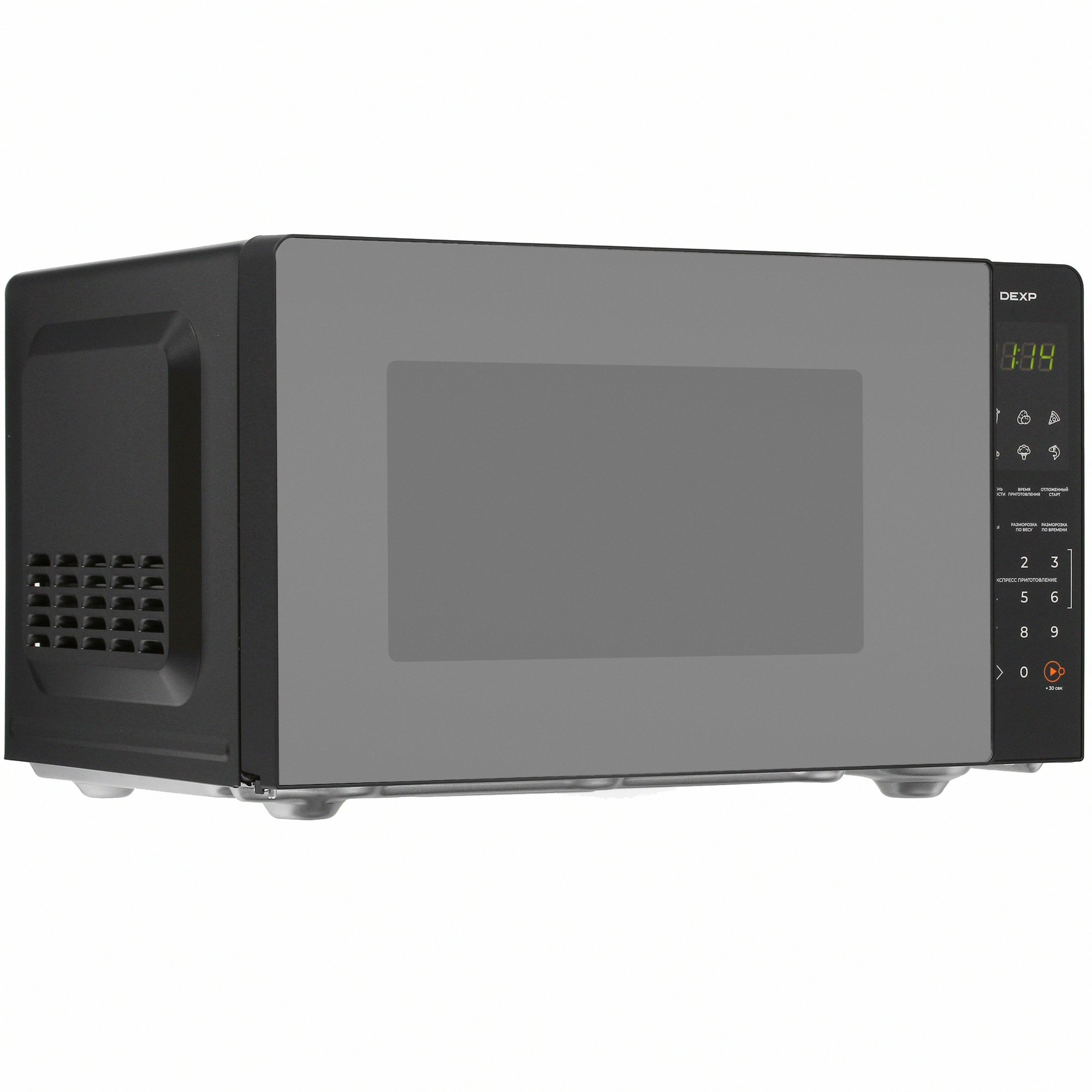 5426877 Микроволновая печь DEXP EL-90 зеркальный, черный STDN-0144288 - Вид №1