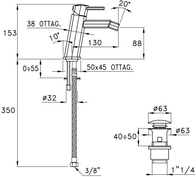 RUBINETTERIE STELLA Смеситель для биде Firenze 3602mc - Вид №4