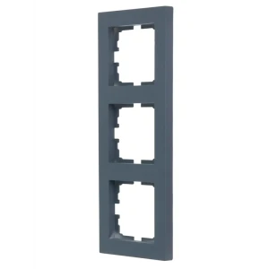 Рамка Lezard Vesna для тройной розетки в графитовом цвете 89337215