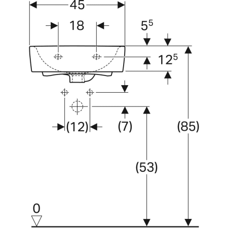 272145000 Раковина Geberit Renova Plan Geberit  - Вид №10