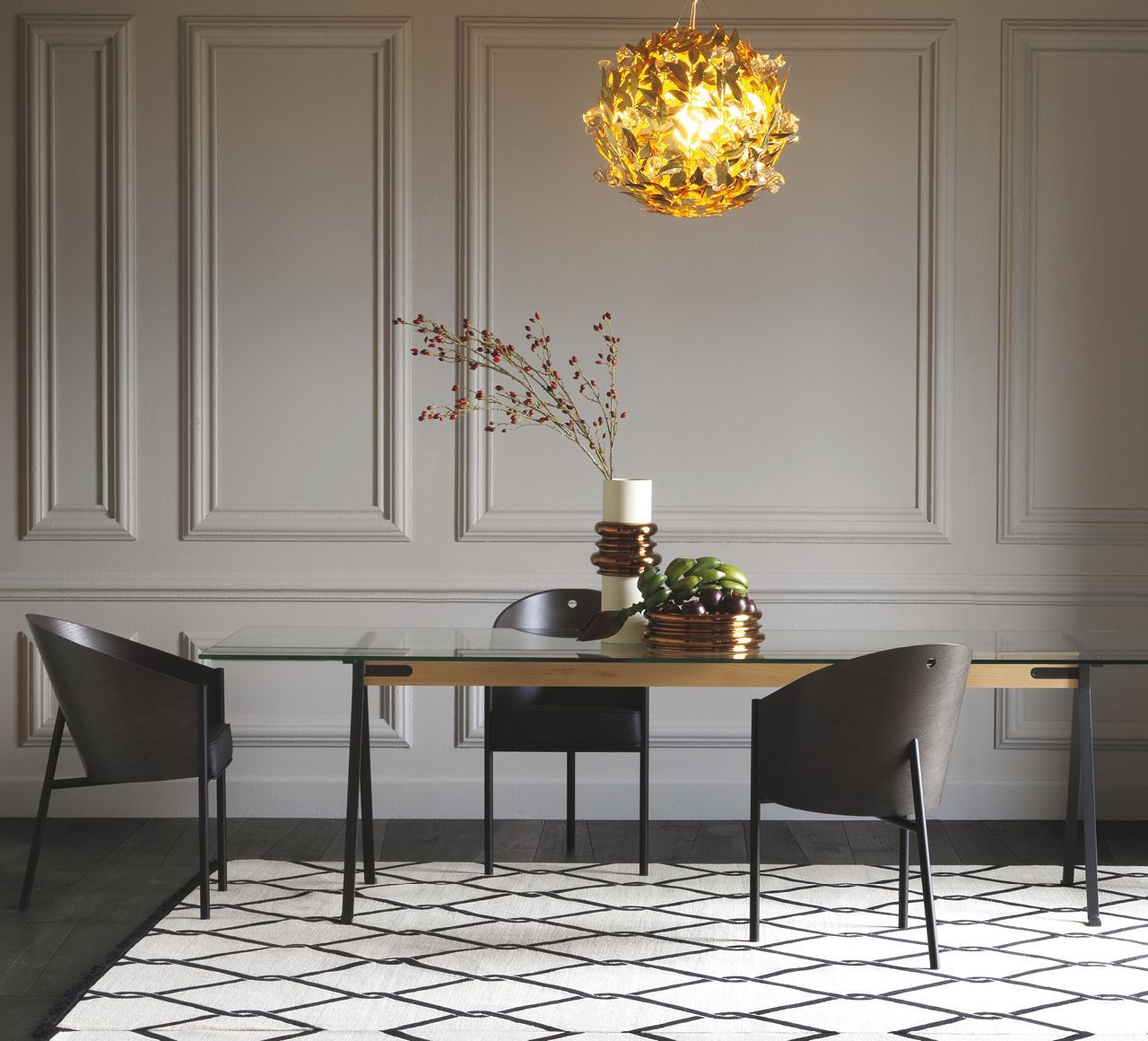 Кожаный мягкий стул с подлокотниками Driade ARCH-00056350 - Вид №2