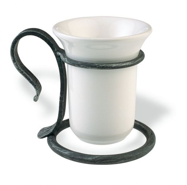 F10ap(43) Stil Haus Flora, настольный керамический стакан, цвет античный черный Santreyd 