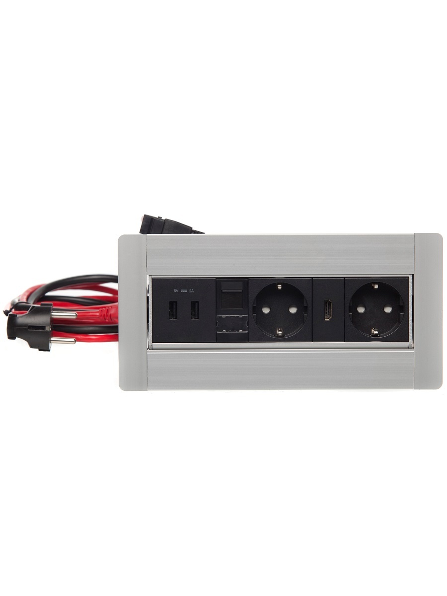 Блок электрических розеток Ultra 12063 Silver NAVAKO  - Вид №2