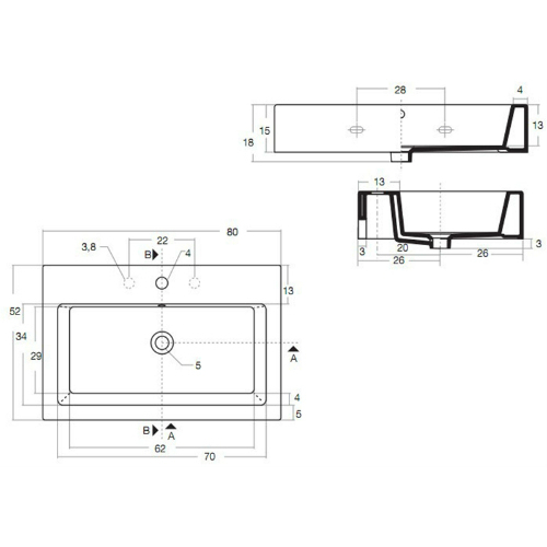 41816 Накладная раковина на столешницу  овальная Santreyd  - Вид №3