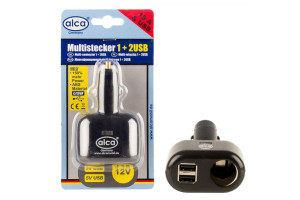 15643180 Разветвитель прикуривателя (1 + 2 USB, с предохранителем 15A) 510 100 Alca