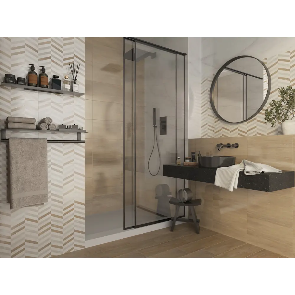 Плитка настенная Шахтинская Плитка Онтано 25x40 см 1.4 м² глянцевая цвет коричневый STLM-2060009 - Вид №4