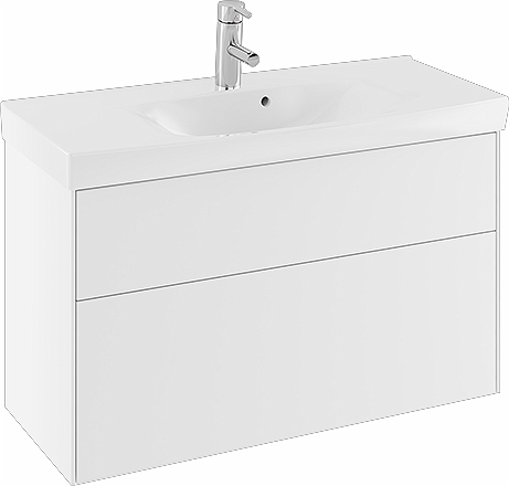 47430 IFO Sense тумба под умывальник, с двумя ящиками, W = 600 мм, W1 = 622 мм, белый - Вид №7