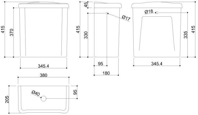 Ponte Giulio Внешний бачок Casual B40crs01 - Вид №1