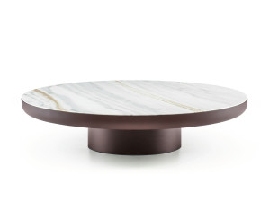 Круглый мраморный журнальный столик