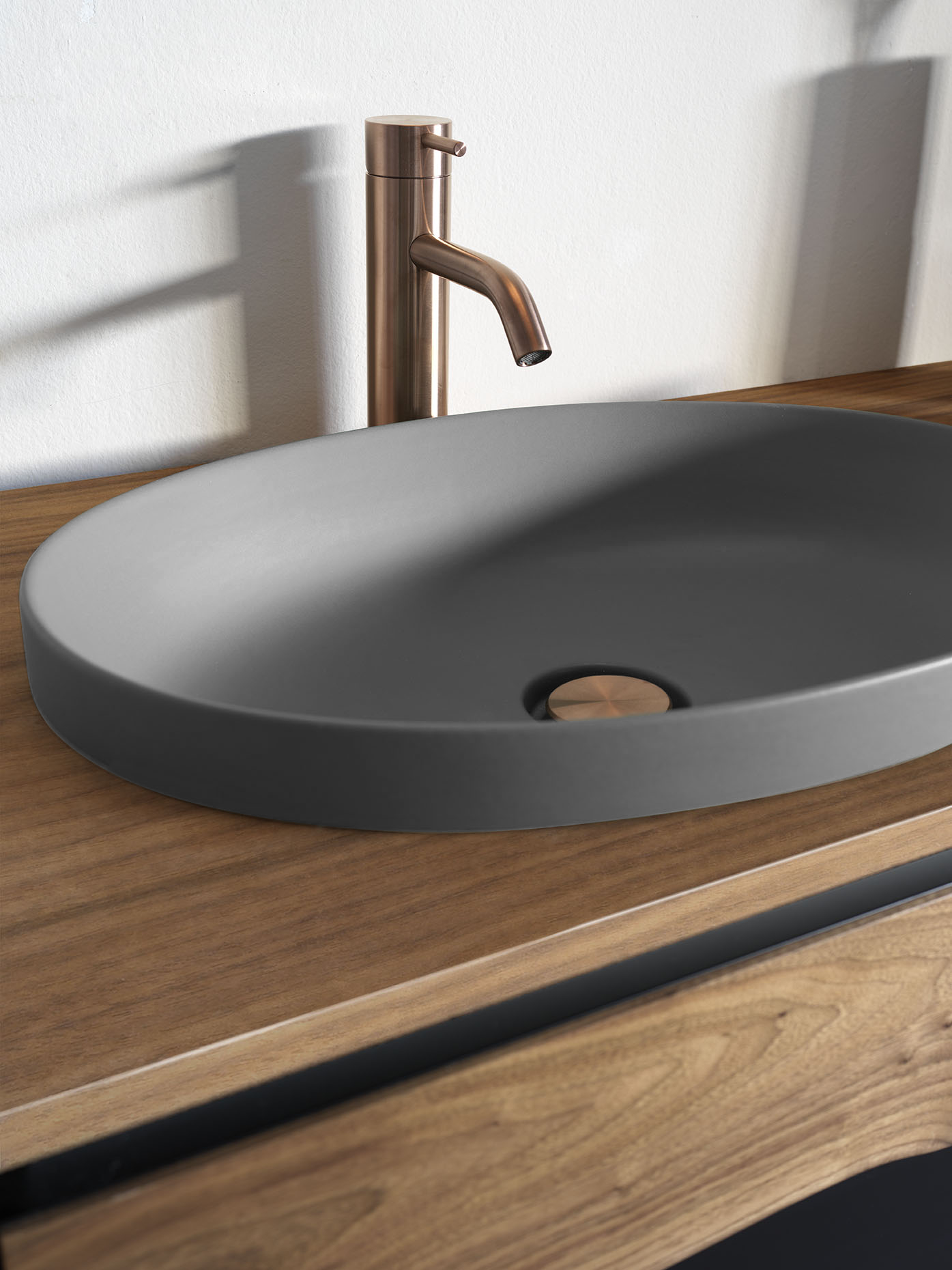 C525M2L70.101RV Тумба подвесная с 2 выдвижными ящиками 50 см A. e T. Italia TRACE Белый матовый - Дуб Италия AeT ITALIA - Вид №12