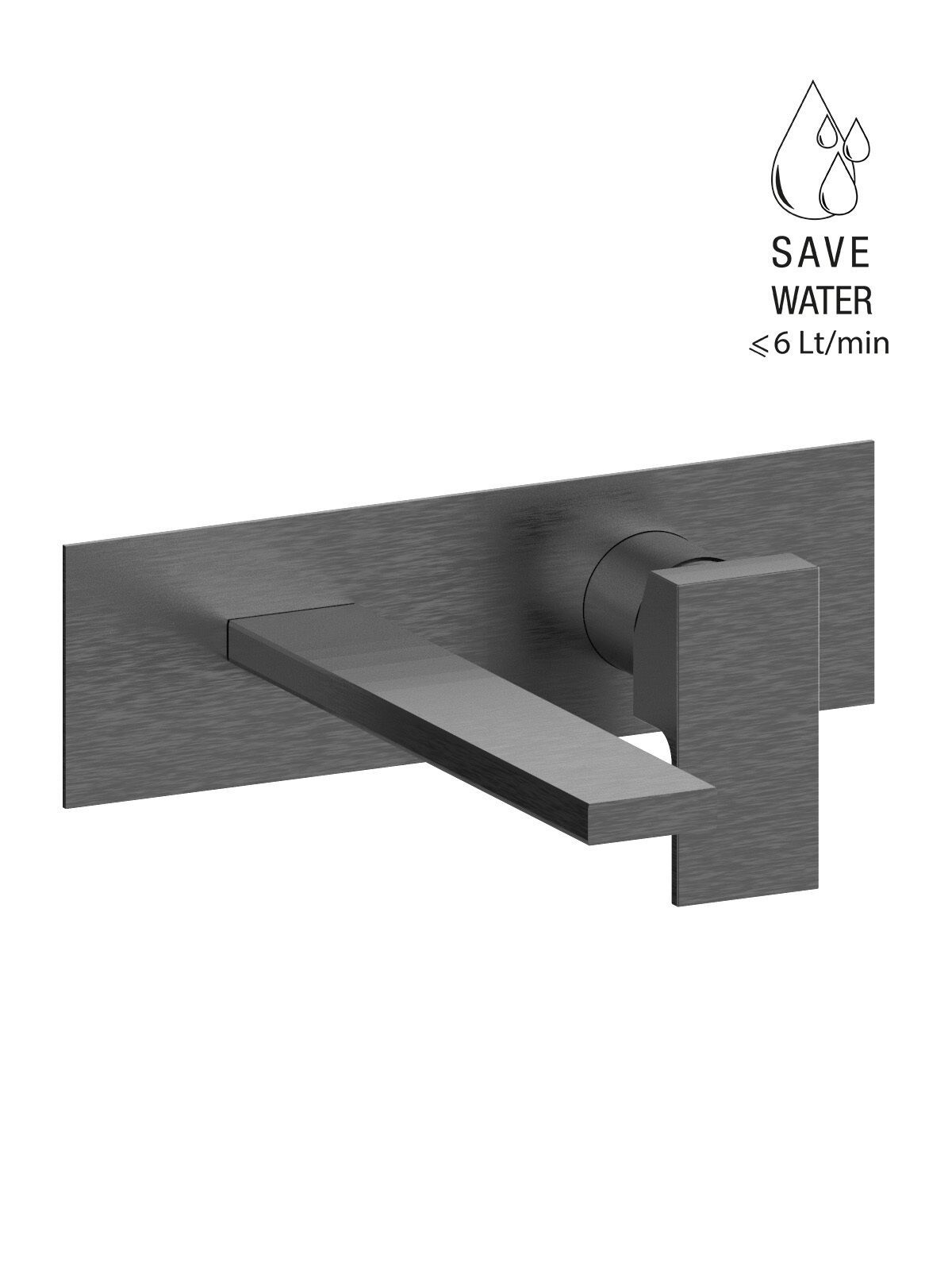 Настенный смеситель для раковины с пластиной без слива Rubinetterie Frattini Vita Due ARCH-00054452 - Вид №14