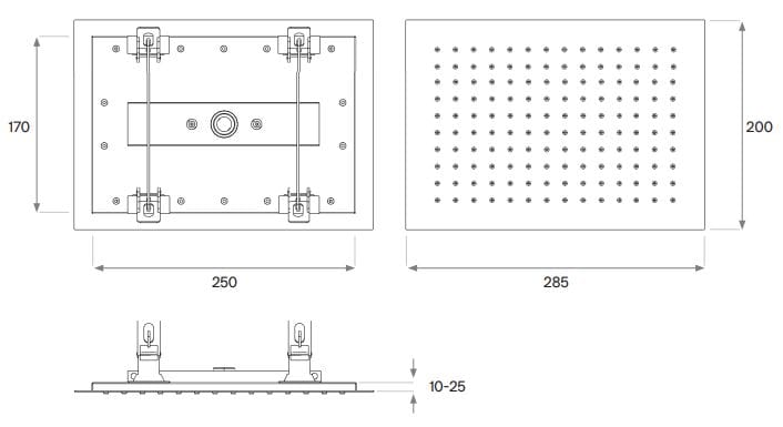Нержавеющая сталь ультра-плоская потолочная душевая головка COCOON Maison ARCH-00063742 - Вид №4