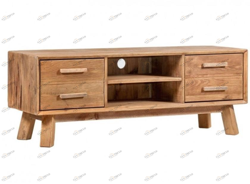 Arrediorg.it® Тумба под телевизор из массива дерева с системой управления кабелями Woodside Ah633 tv cabinet 