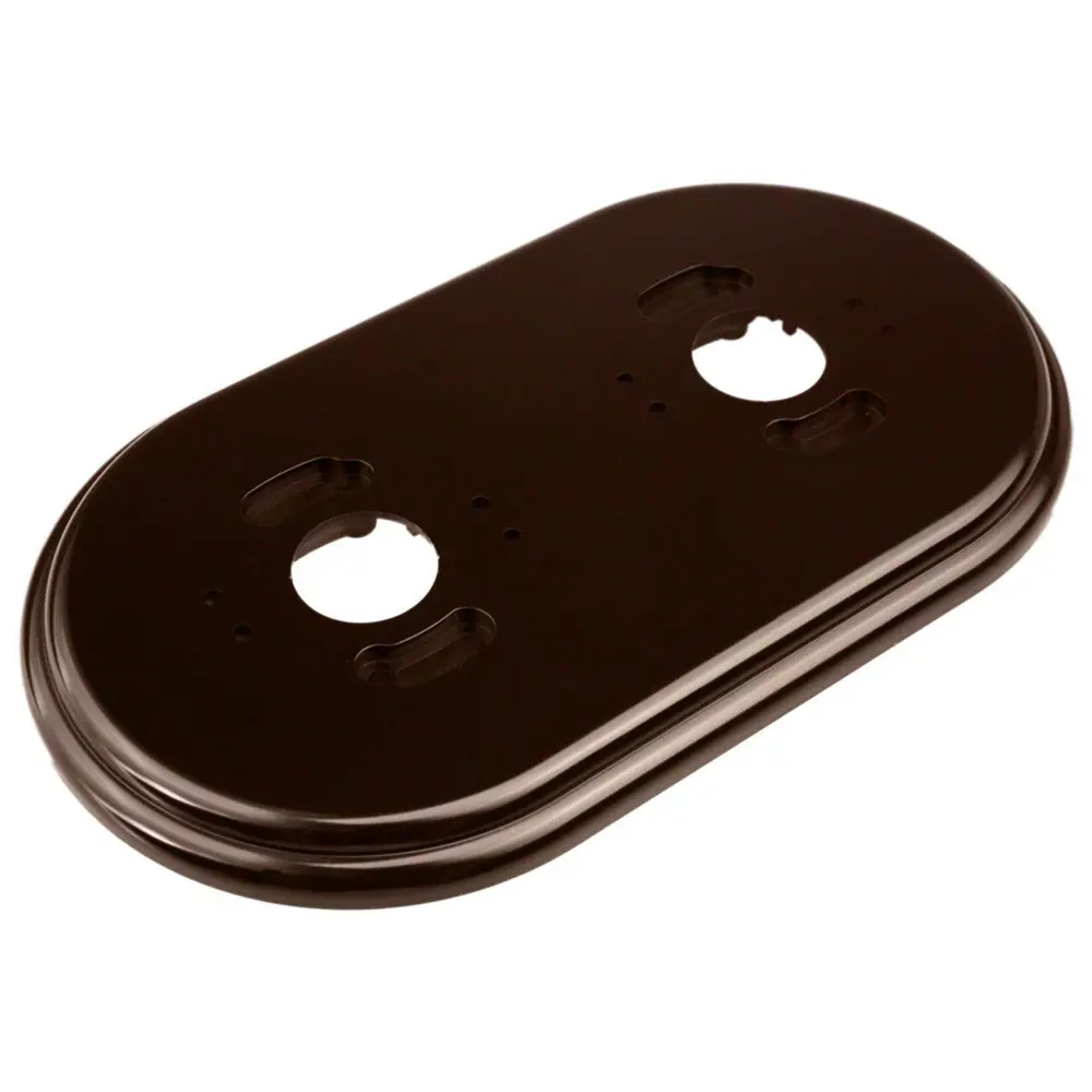 Рамка для розеток и выключателей Electraline 2 поста цвет коричневый Серия отсутствует STLM-2179777