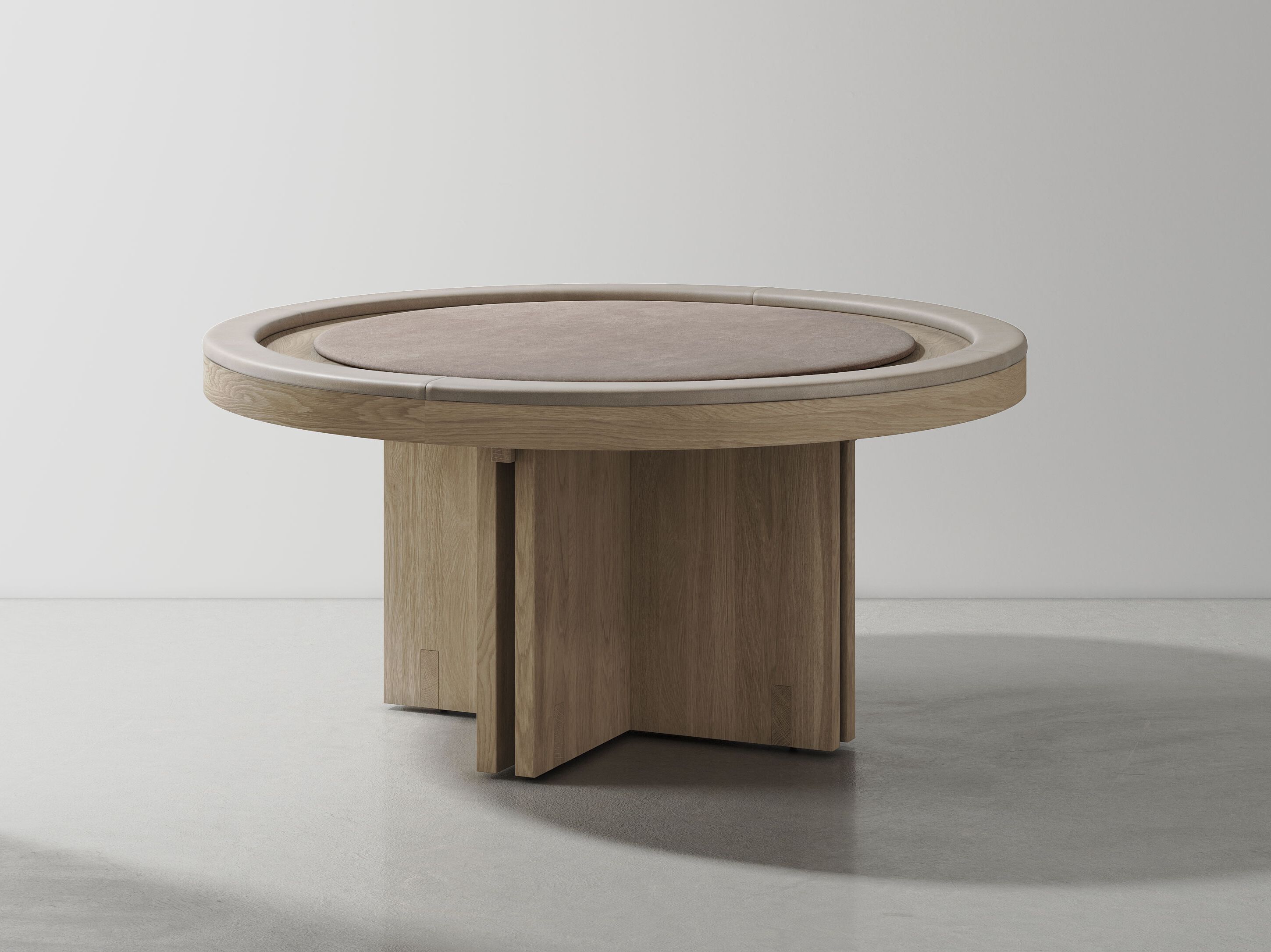 Круглый стол для покера из дерева и кожи District Eight Dinh ARCH-00042011 - Вид №1