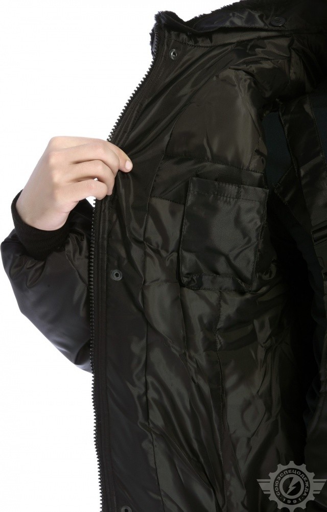 61536 Куртка "Алабама" зимняя черная  Зимняя спецодежда  размер 48-50/170-176  - Вид №10