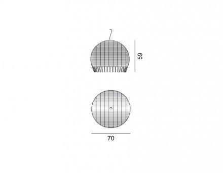Gervasoni Подвесной светильник из ротанга Croco sun-id-1411542 - Вид №9