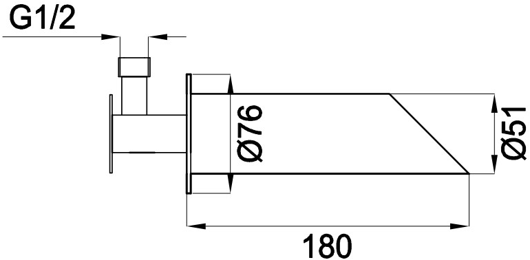 JEE-O Настенный излив из нержавеющей стали Pure 300-3900 / 300-3901 - Вид №1