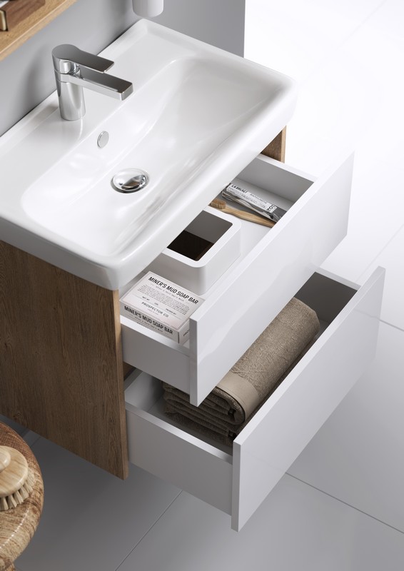 Сити Тумба под умывальник подвесная 60 см, цвет дуб балтийский SIT0106DB AQWELLA City 641785 - Вид №1