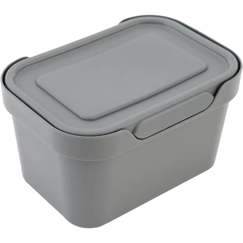 Ящик Luxe с крышкой 19x13x11 см 1.9 л пластик цвет серый БЫТПЛАСТ STLM-2110766