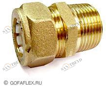 Муфта с увеличением, наружная резьба (папа) 15мм * 3/4 дюйма Santreyd BC15-20