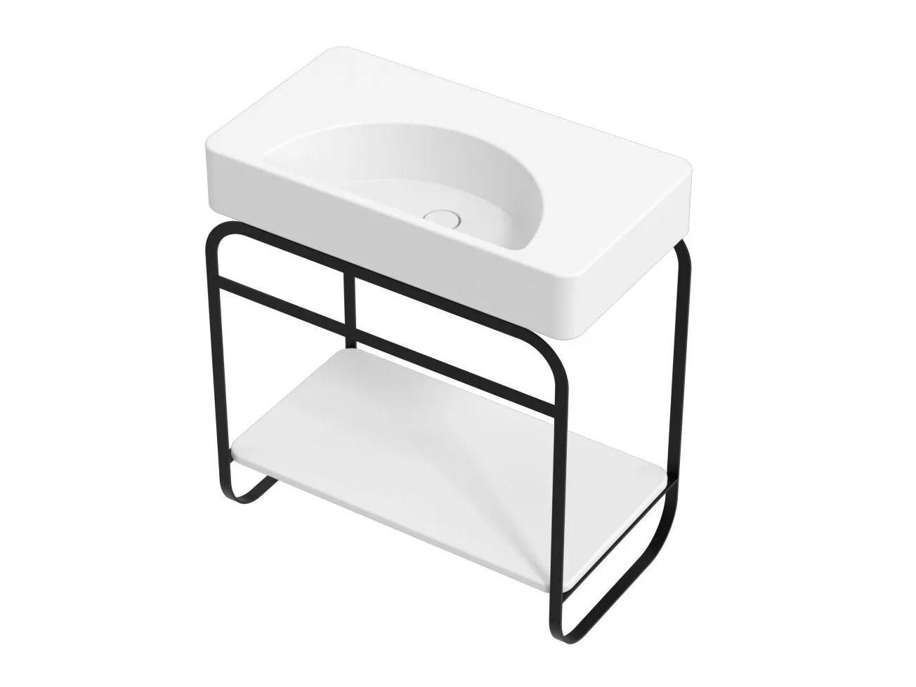 Раковина из нержавеющей стали со встроенной раковиной Alice Ceramica Lunaris ARCH-00004149