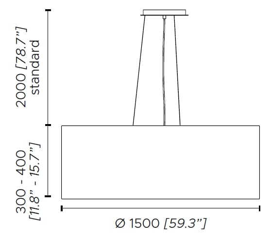Ткань светодиодный подвесной светильник Contardi Circus ARCH-00058372 - Вид №6