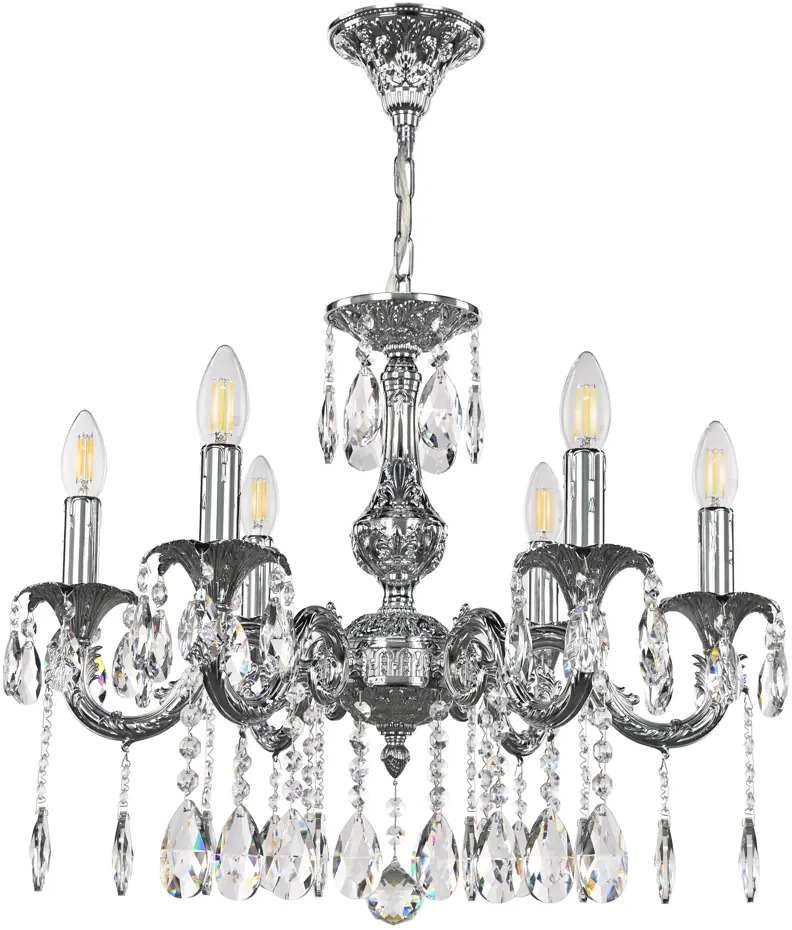 91737189 Люстра подвесная Bohemia ivele crystal Al79101/6/175 a ni Al79101.6.175.a.ni 6 лампа 12 м² цвет никель STLM-0910868