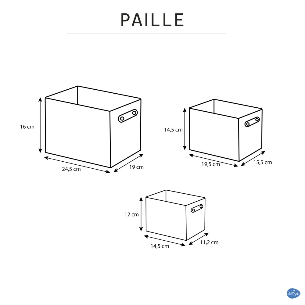 Набор корзин Sensea Paille 19x16x24.5 см цвет бирюзовый 3 шт. 82801797 STLM-2148755 - Вид №8