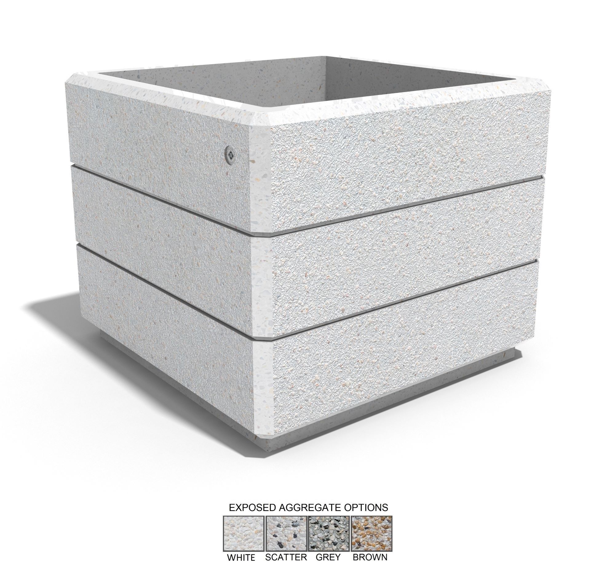 Бетонная квадратная низкая плантатор ENCHO ENCHEV - ETE 226 ARCH-00039787 - Вид №4