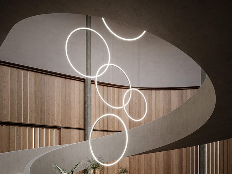 Алюминиевый светодиодный подвесной светильник LedsC4 Circular ARCH-00141181