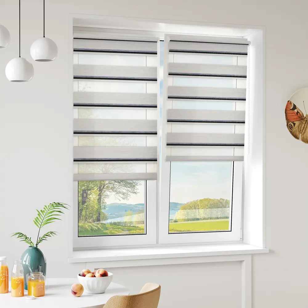 Штора рулонная день-ночь Лечче 55x160 см серая MIAMOZA STLM-2049687 - Вид №7