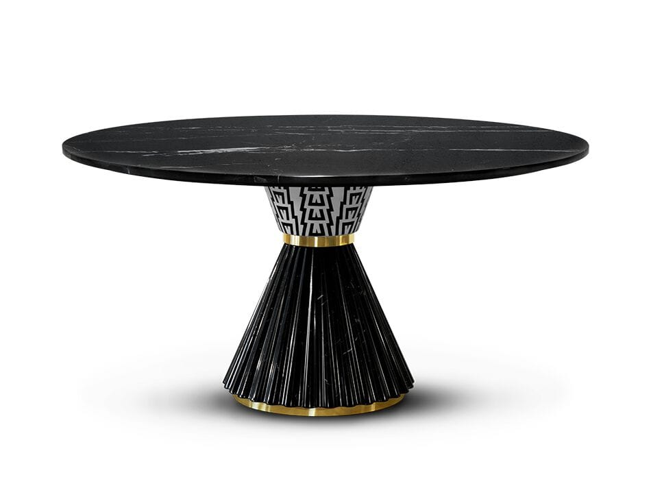 Черный мраморный стол для гостиной Marquina Essential Home SIDNEY ARCH-00047470