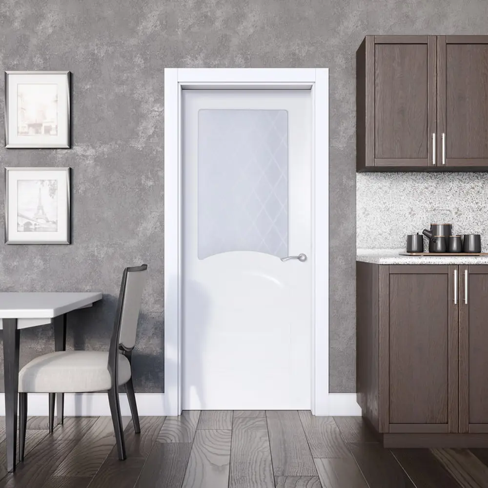 Дверь межкомнатная остеклённая Дэлия 90x200 см цвет белый VERDA STLM-2073078 - Вид №4