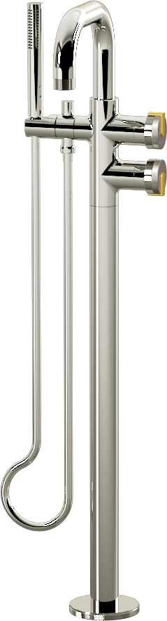 E-11557-R1BNi-L1BB-PC Смеситель напольный отдельностоящий (внешняя часть) GRAFF MOD+